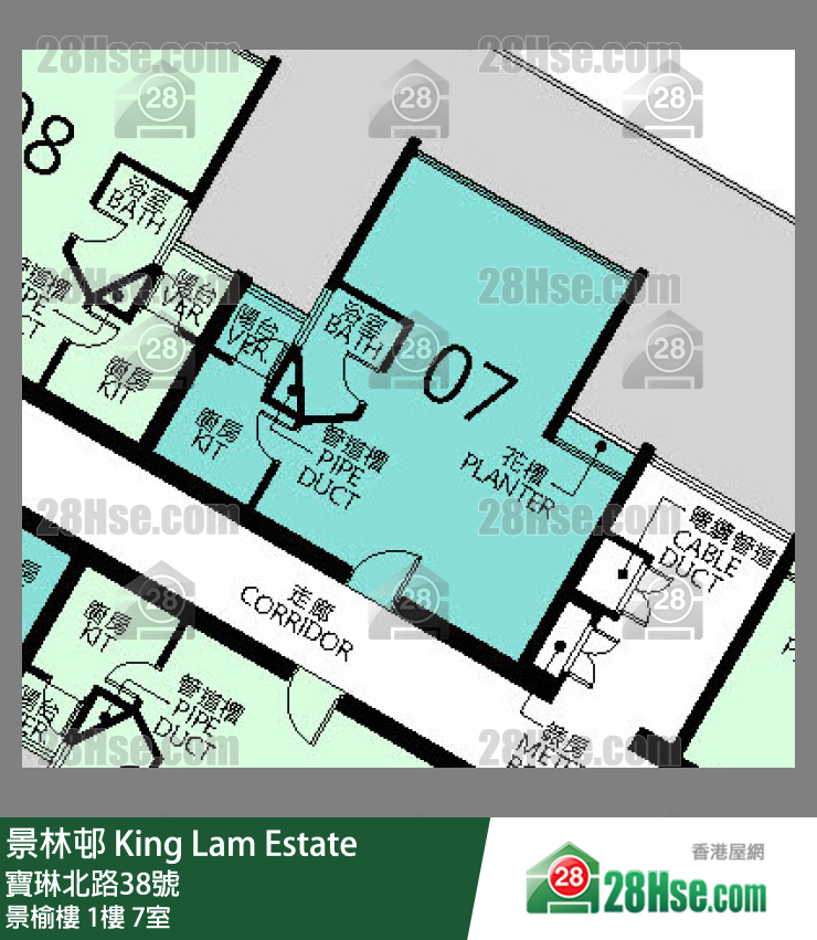 景林邨 景榆樓1樓 7室 平面圖