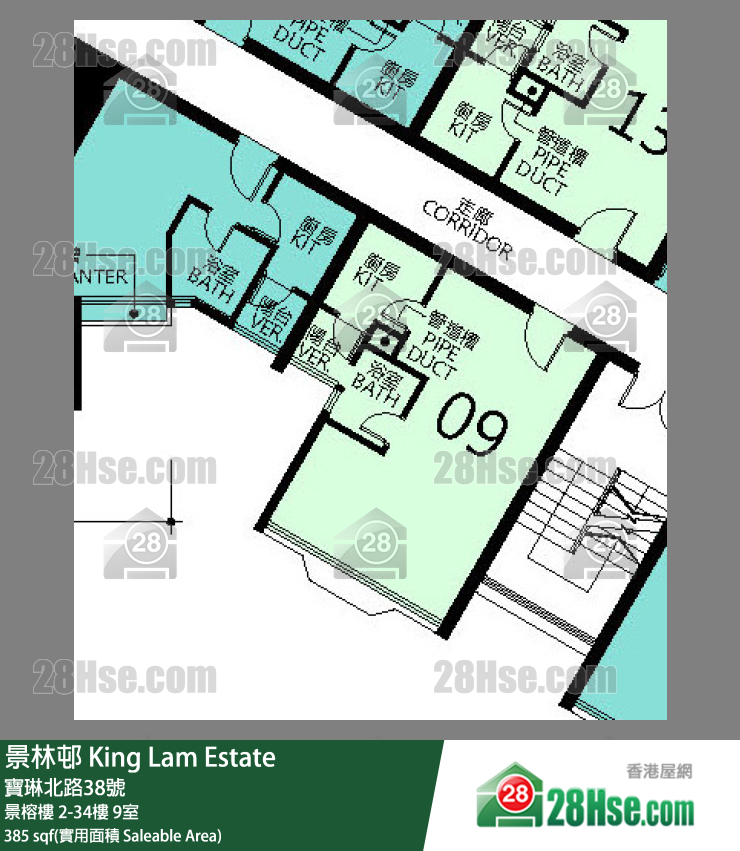 景林邨 景榕樓31樓 9室 平面圖