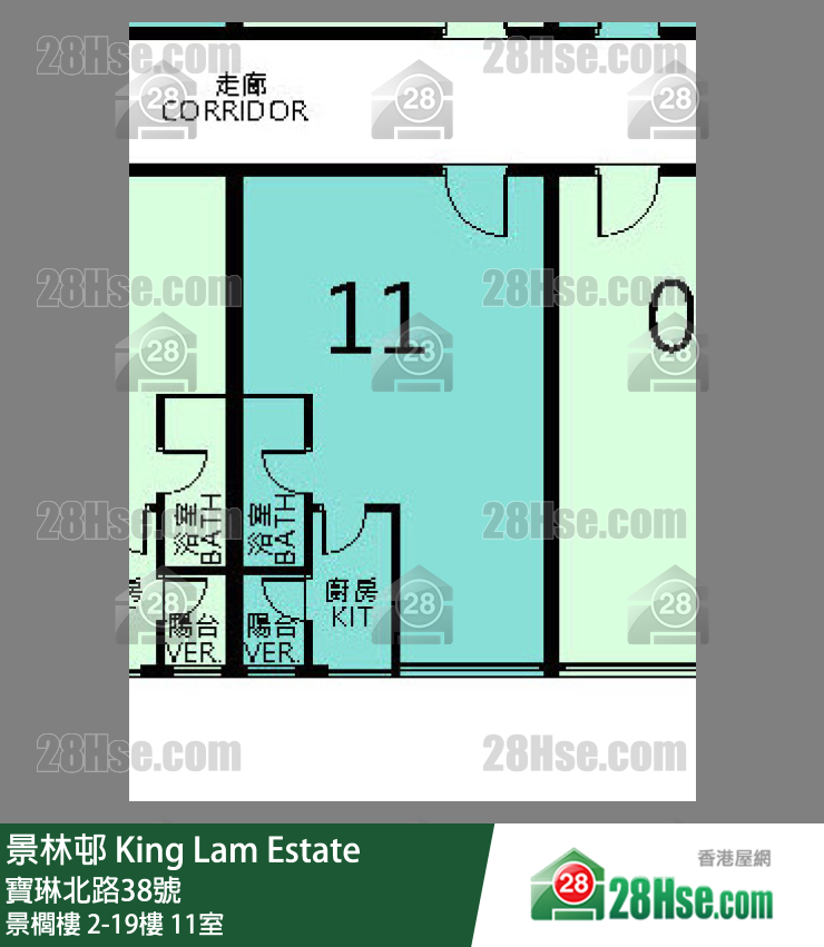 景林邨 景櫚樓4樓 11室 平面圖