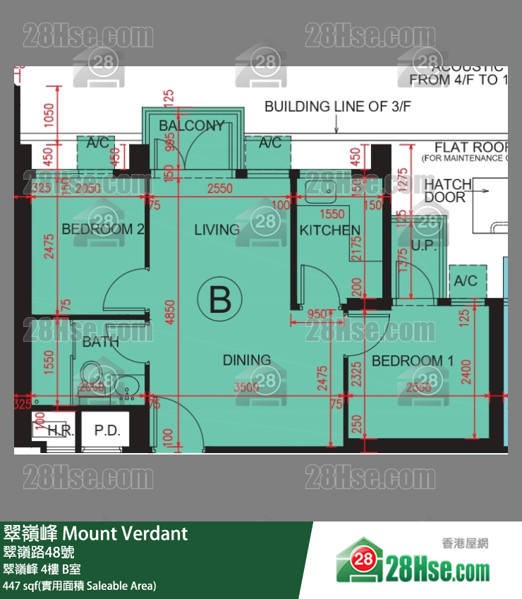 翠岭峰 翠岭峰 4楼 B室 平面图