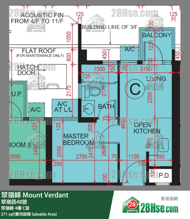 翠岭峰 翠岭峰 4楼 C室 平面图