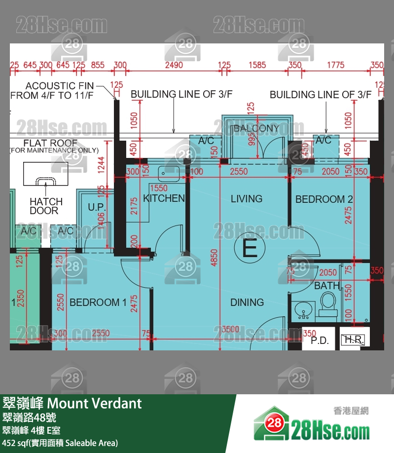 翠岭峰 翠岭峰 4楼 E室 平面图