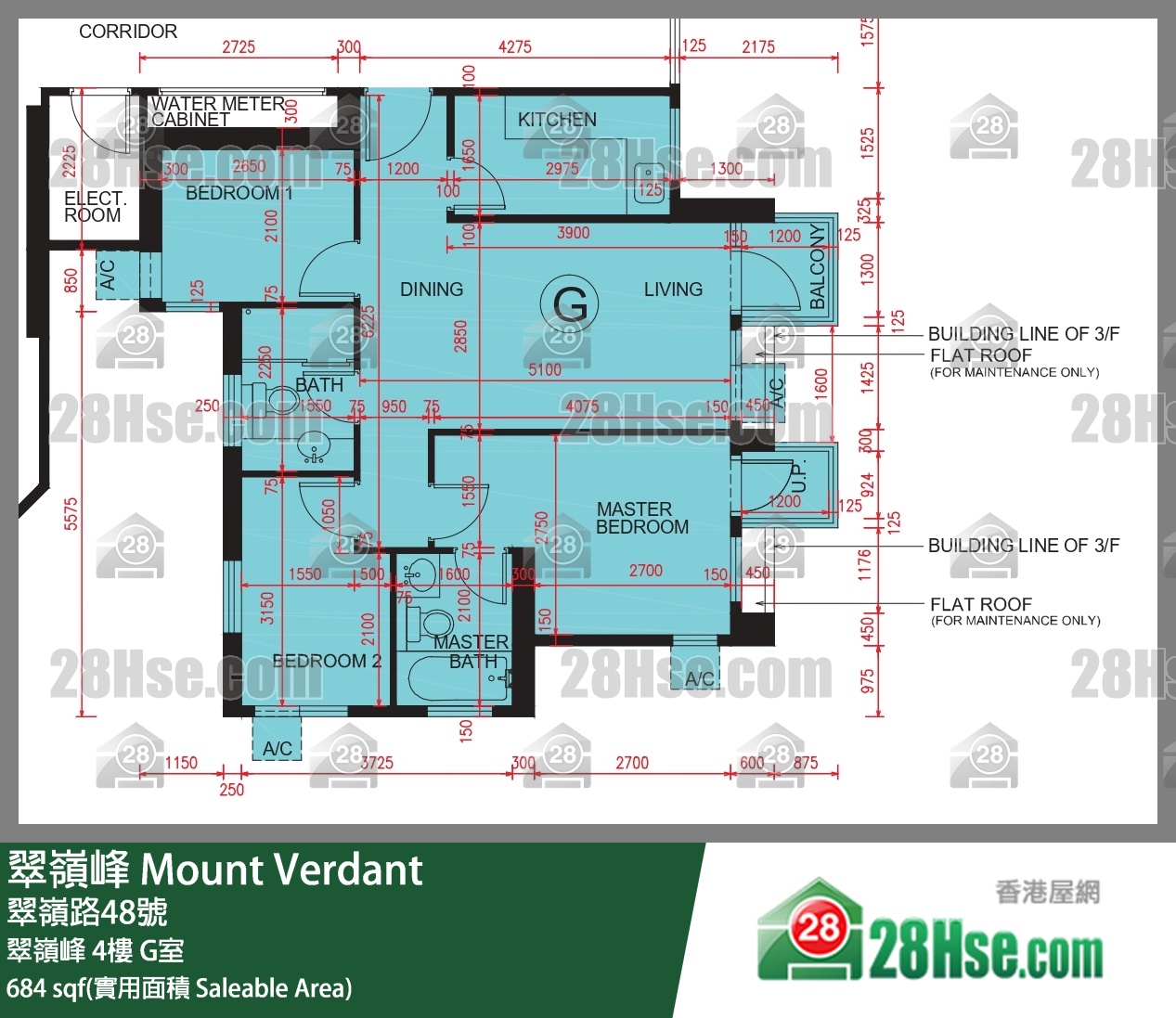 翠岭峰 翠岭峰 4楼 G室 平面图