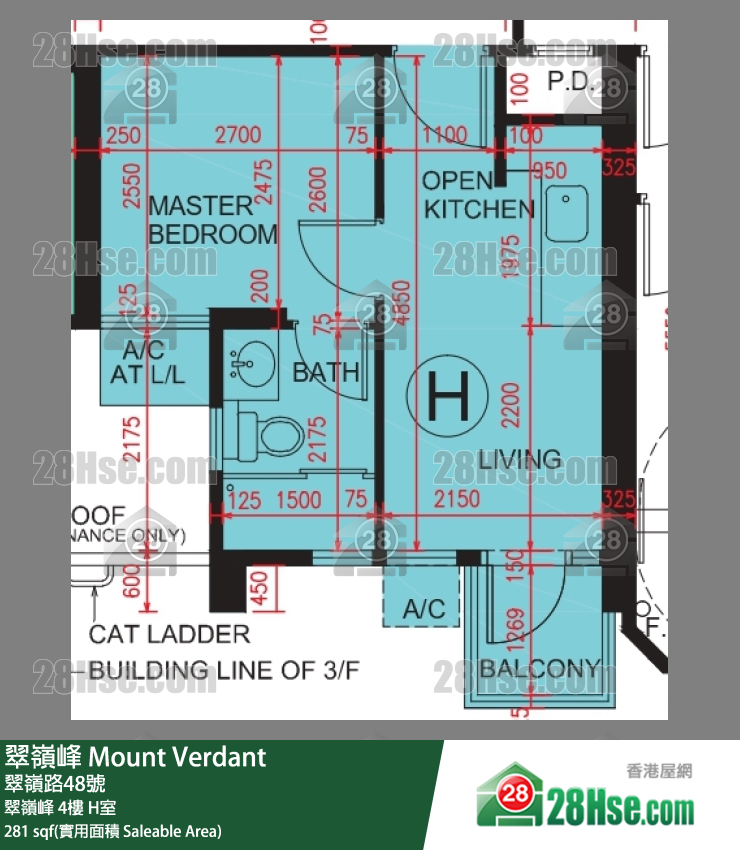 翠岭峰 翠岭峰 4楼 H室 平面图