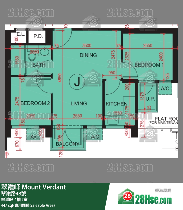 翠岭峰 翠岭峰 4楼 J室 平面图