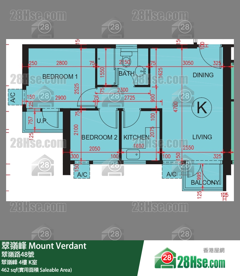 翠岭峰 翠岭峰 4楼 K室 平面图