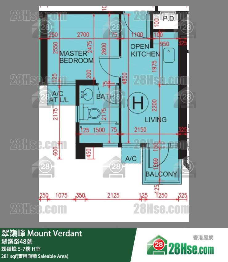 翠岭峰 翠岭峰 6楼 H室 平面图