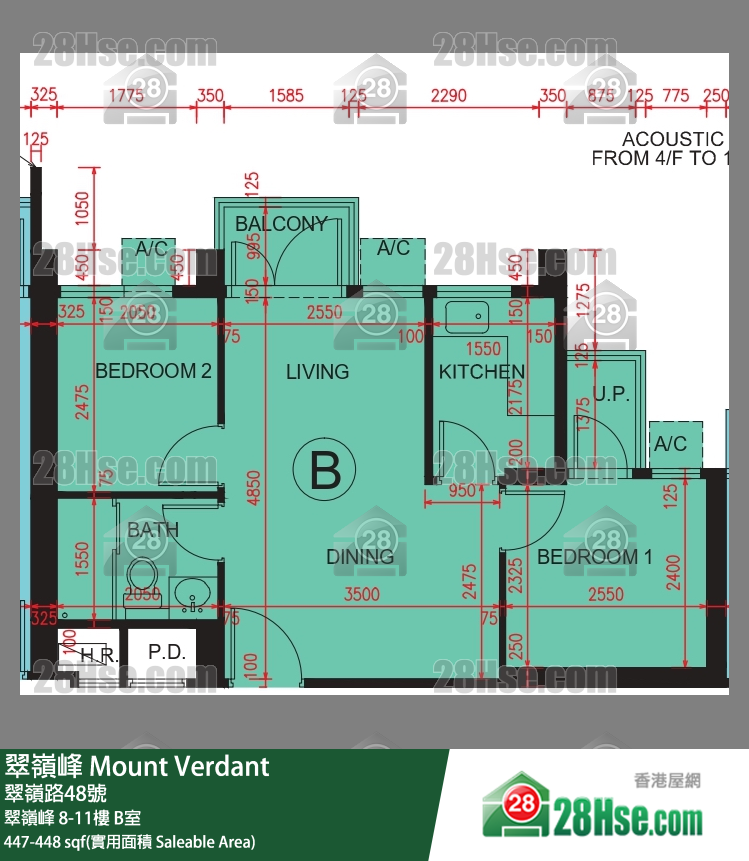 翠岭峰 翠岭峰 8楼 B室 平面图