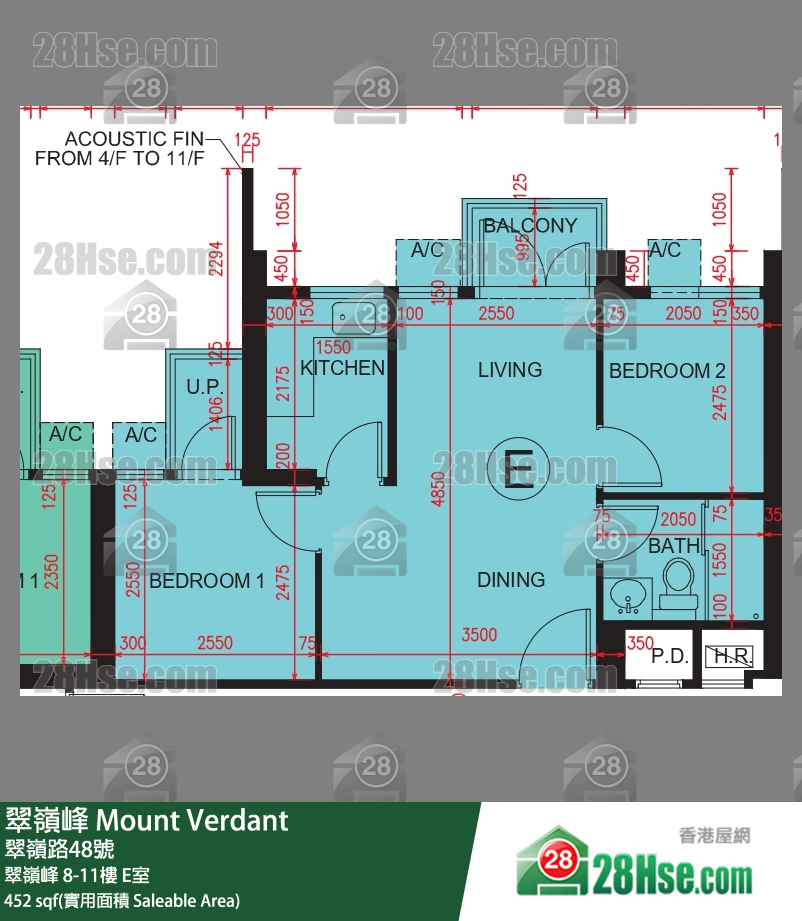 翠岭峰 翠岭峰 11楼 E室 平面图