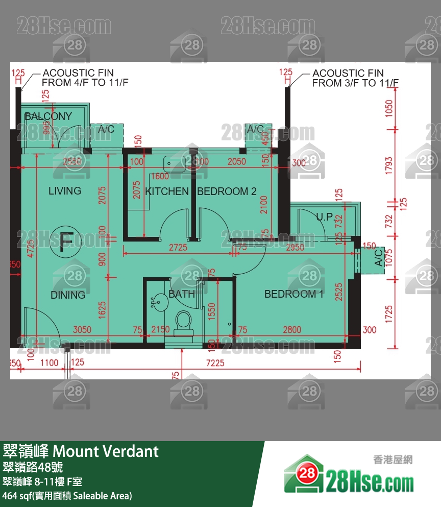 翠岭峰 翠岭峰 11楼 F室 平面图