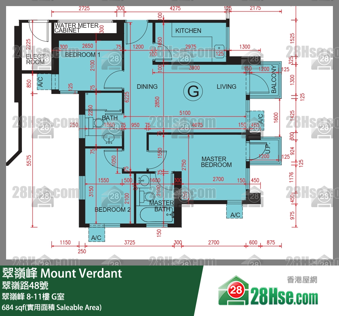 翠岭峰 翠岭峰 8楼 G室 平面图