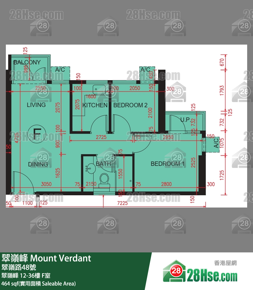 翠岭峰 翠岭峰 13楼 F室 平面图