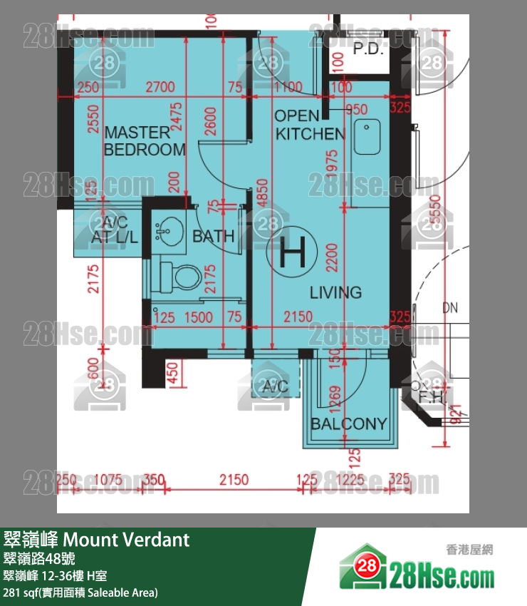 翠岭峰 翠岭峰 35楼 H室 平面图