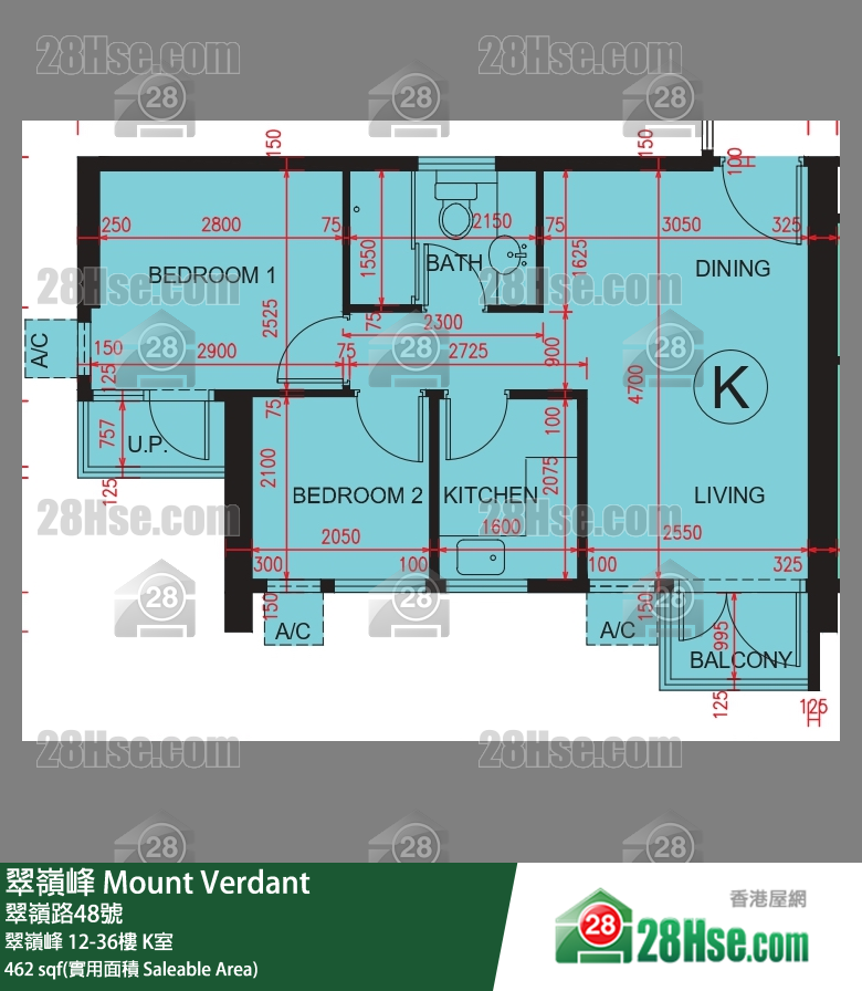 翠嶺峰 翠嶺峰 31樓 K室 平面圖