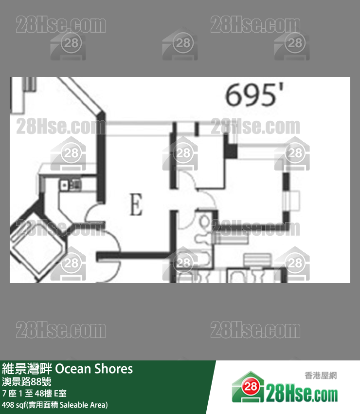 Ocean Shores Unit FloorPlan (Provided by 28Hse)