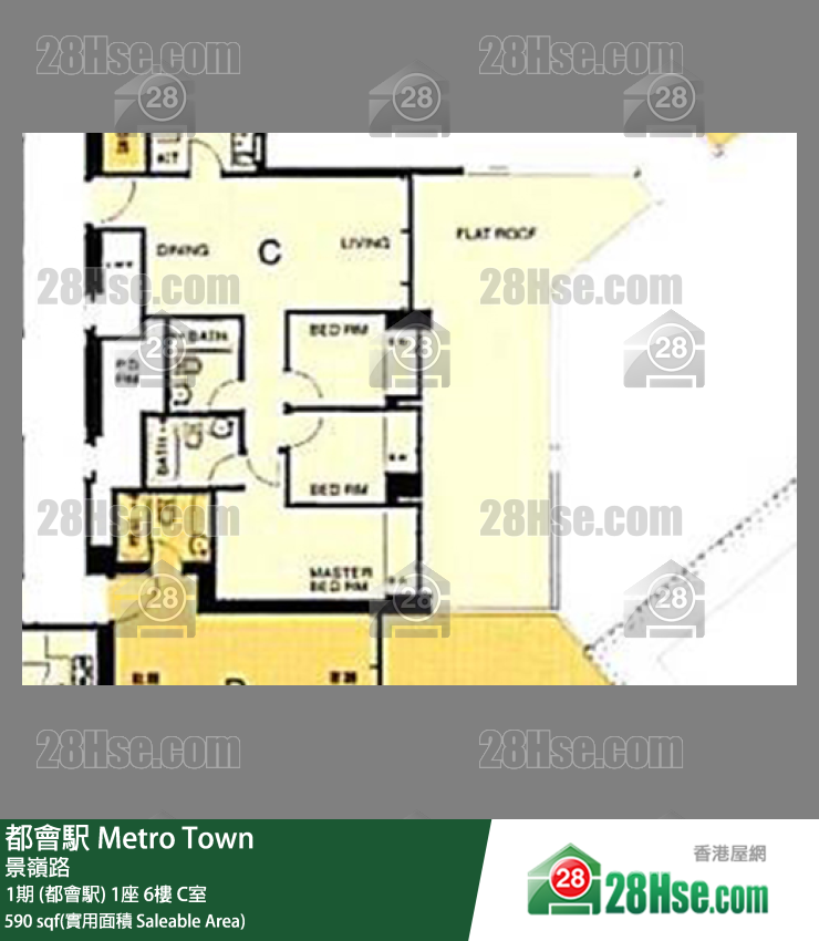 都會駅 1期 (都會駅)1座6樓 C室 平面圖