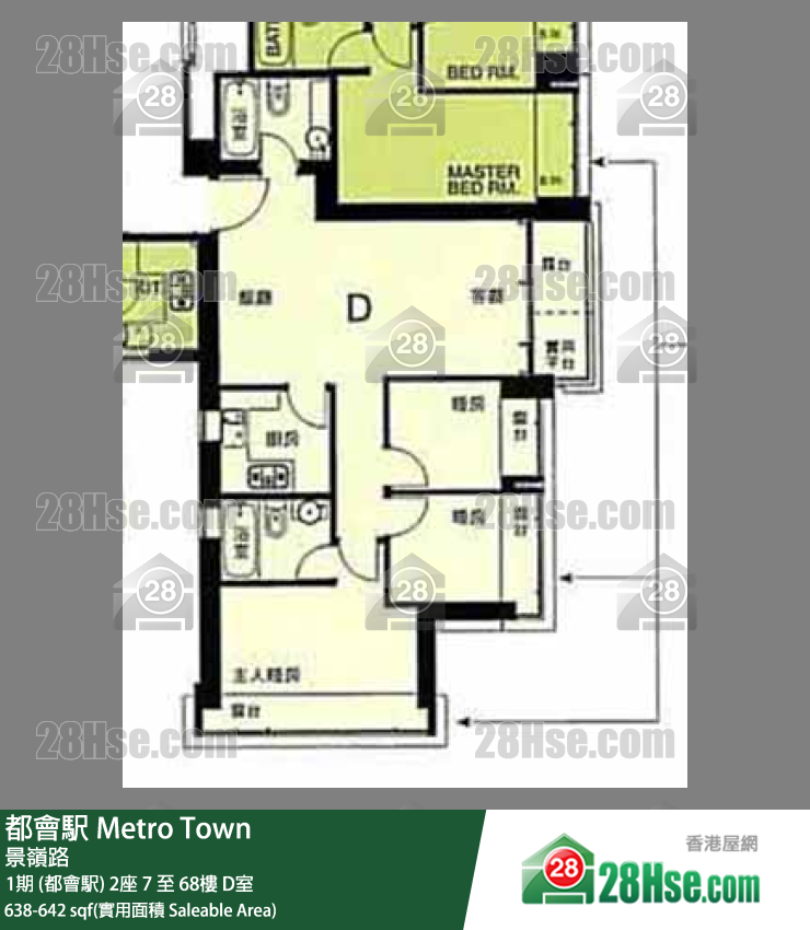 Metro Town Unit FloorPlan (Provided by 28Hse)