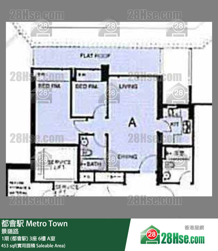 都會駅 1期 (都會駅)3座6樓 A室 平面圖