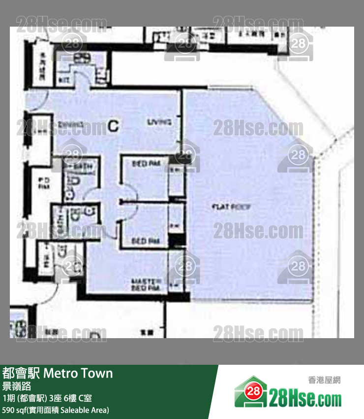 都会駅 单位平面图(由 28Hse 提供)