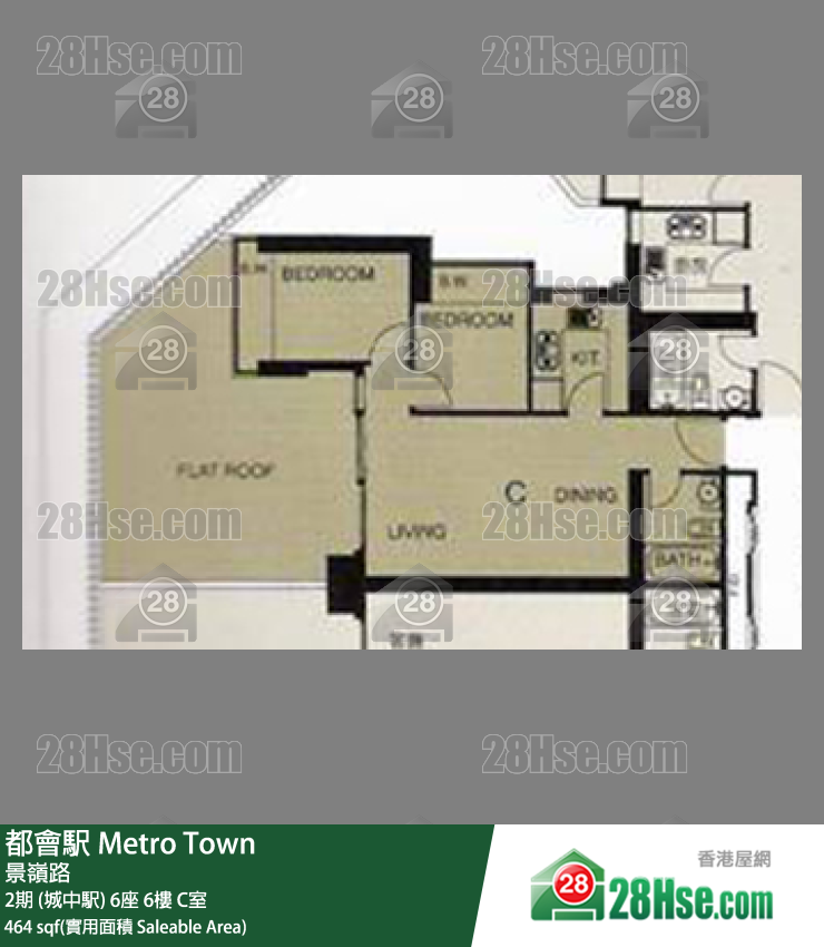 都會駅 2期 (城中駅) 6座 6樓 C室 平面圖