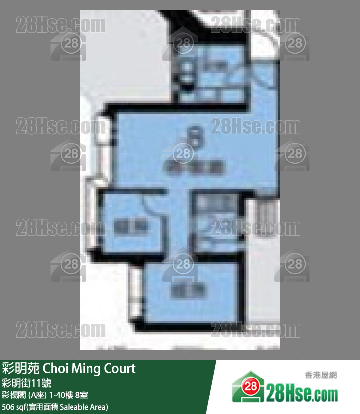 彩明苑 单位平面图(由 28Hse 提供)
