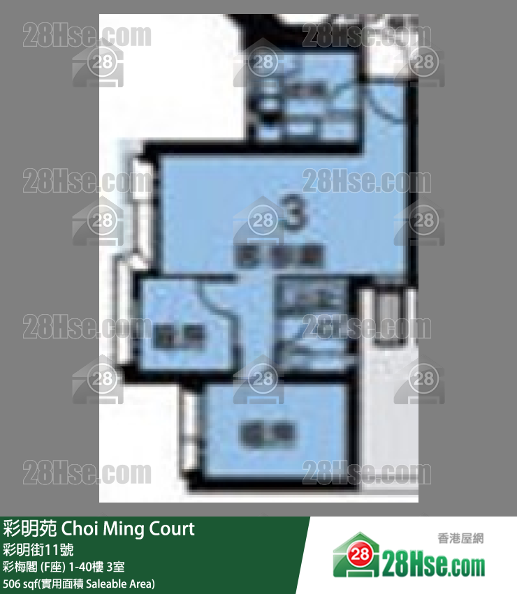 Choi Ming Court Unit FloorPlan (Provided by 28Hse)