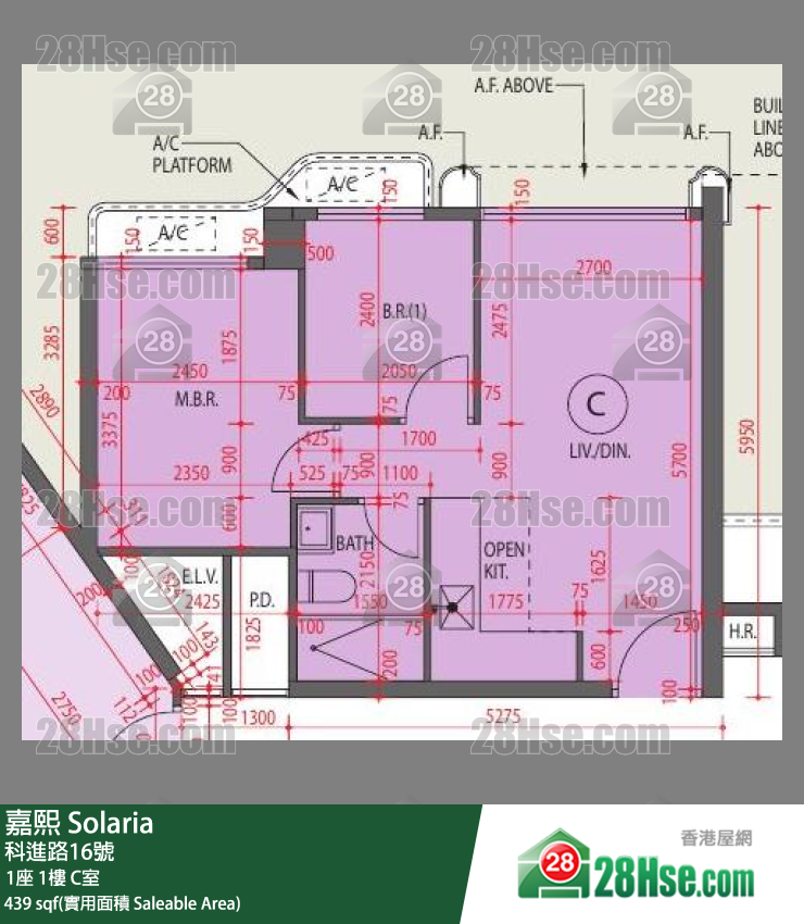 嘉熙 单位平面图(由 28Hse 提供)