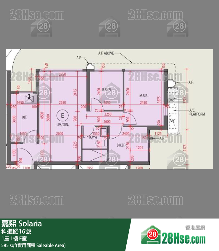 嘉熙 1座 1樓 E室 平面圖