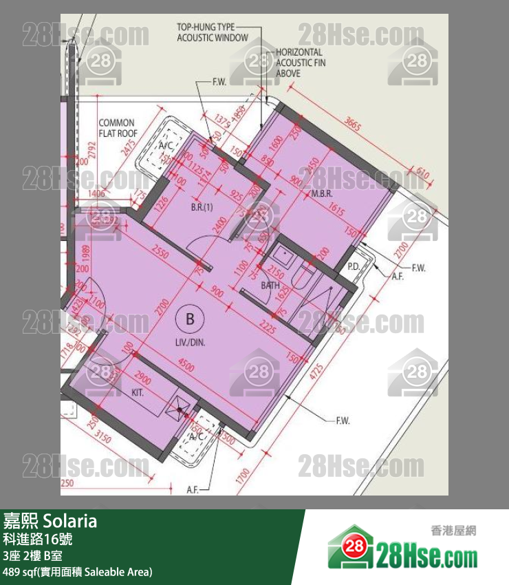 嘉熙 3座 2樓 B室 平面圖