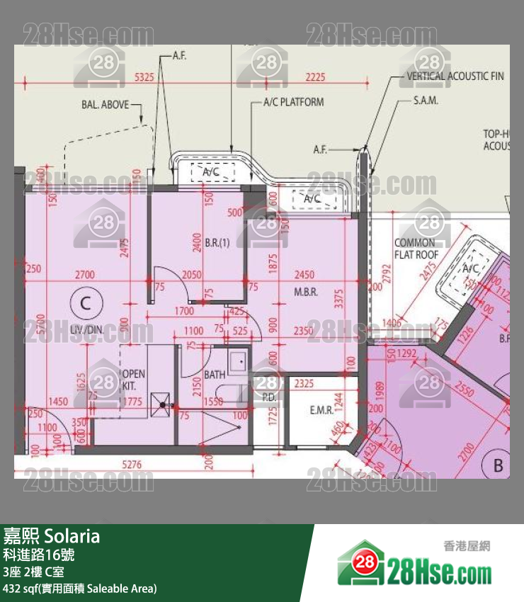 嘉熙 3座 2樓 C室 平面圖
