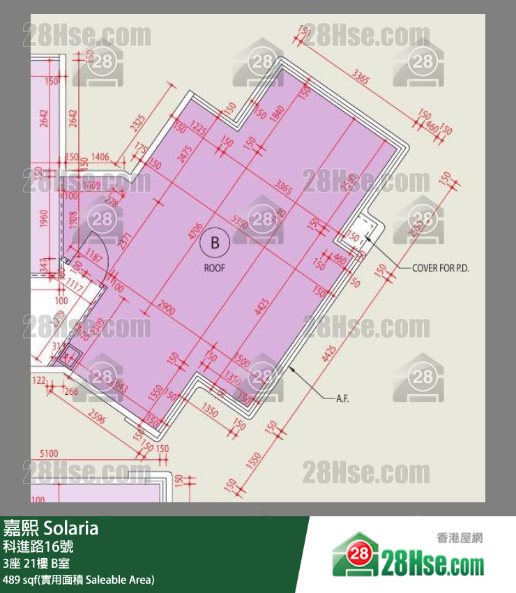 嘉熙 3座 21楼 B室 平面图