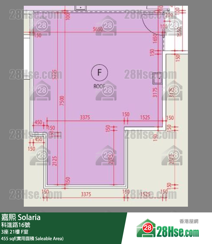 嘉熙 3座 21樓 F室 平面圖