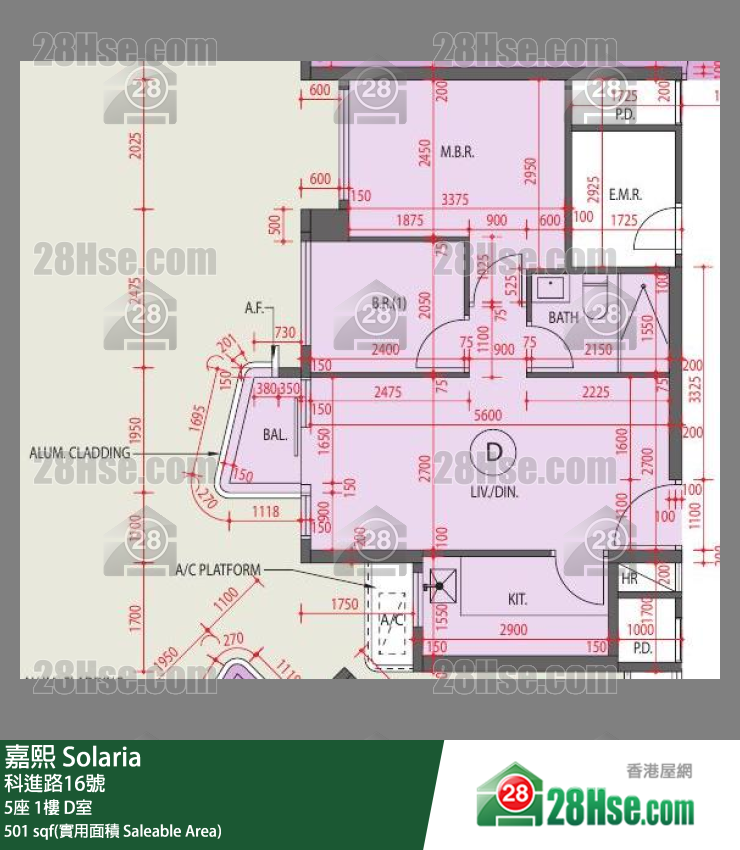 嘉熙 5座 1樓 D室 平面圖