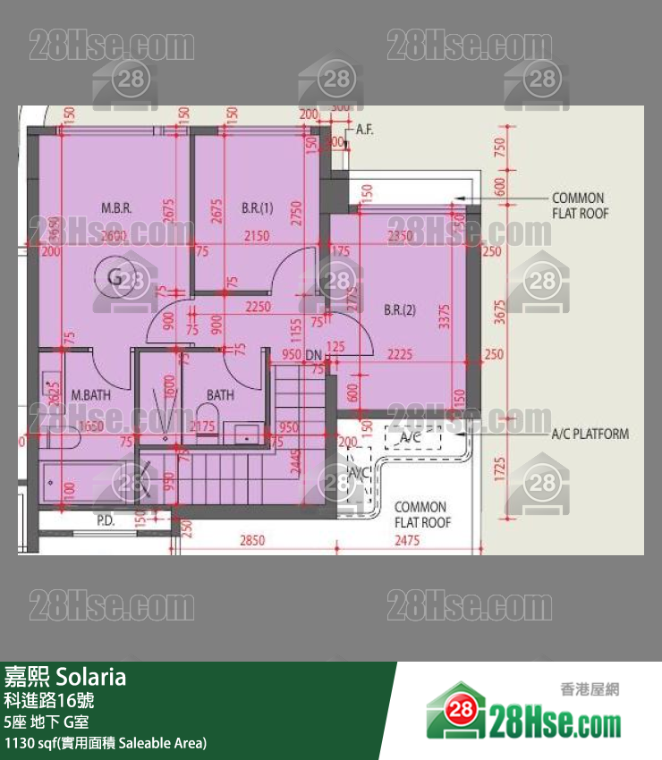 嘉熙 5座地下 G室 平面圖