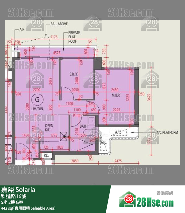 嘉熙 5座 2樓 G室 平面圖