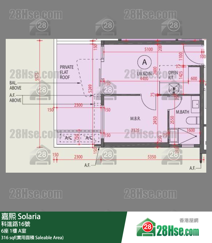嘉熙 6座 1樓 A室 平面圖