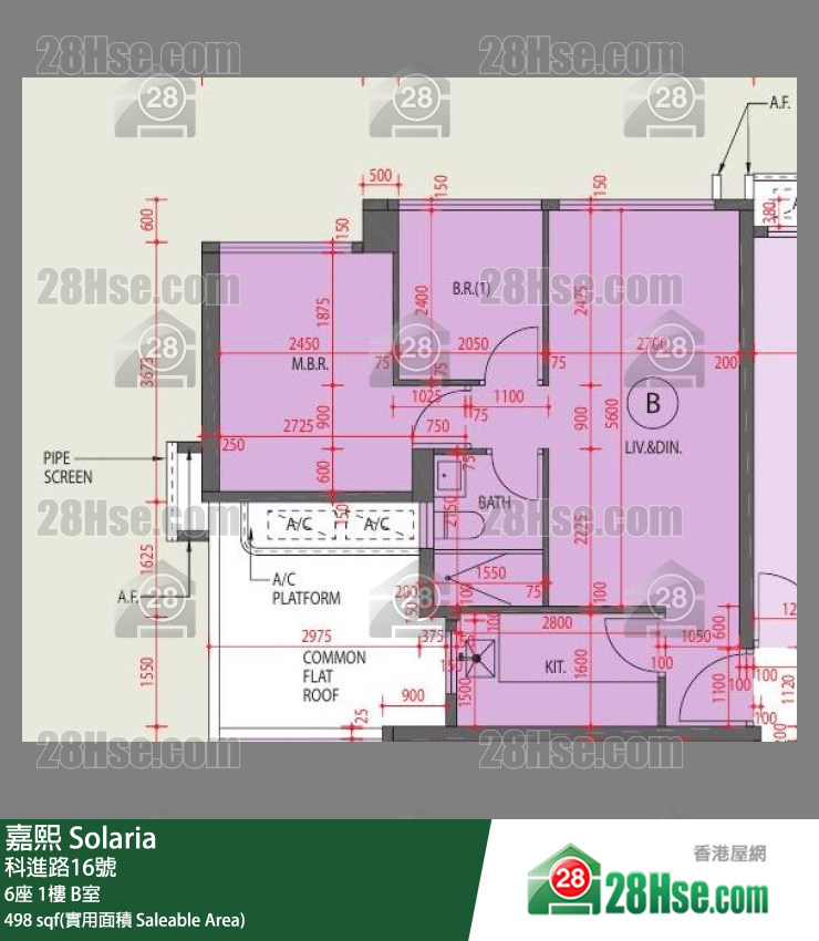 嘉熙 6座 1樓 B室 平面圖