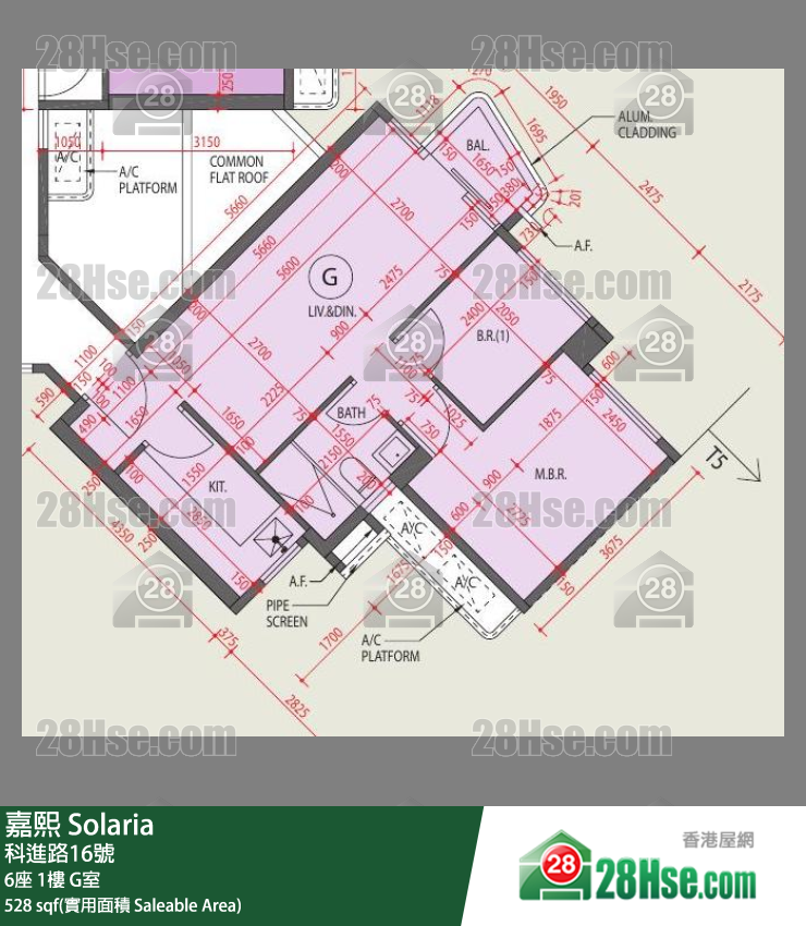 嘉熙 6座 1樓 G室 平面圖