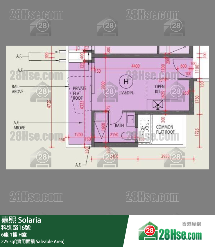 嘉熙 6座 1楼 H室 平面图