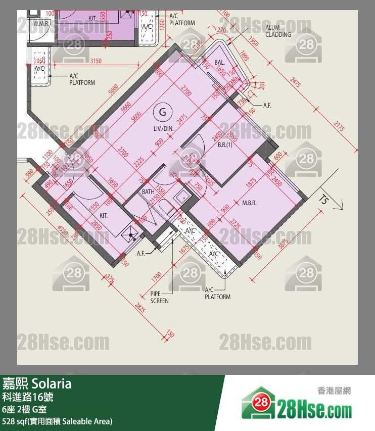 嘉熙 6座 2樓 G室 平面圖