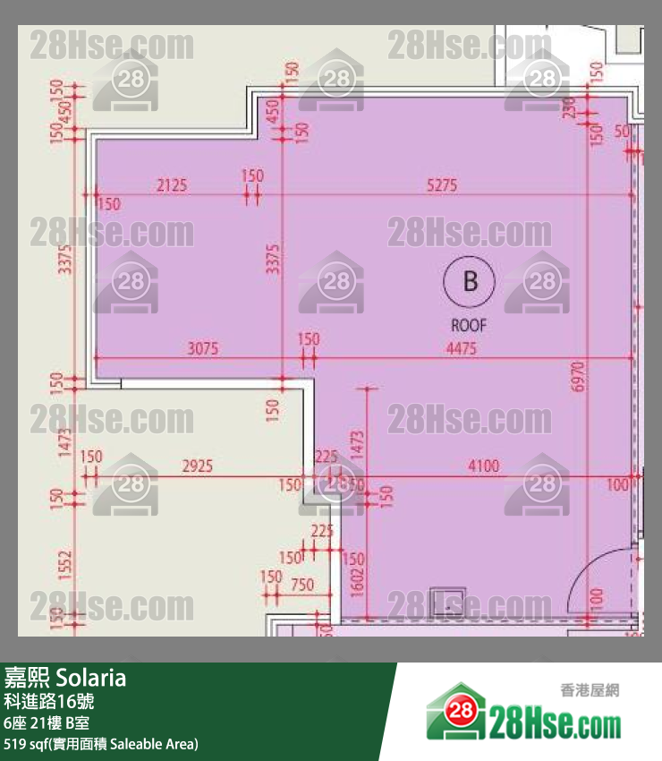嘉熙 6座 21楼 B室 平面图