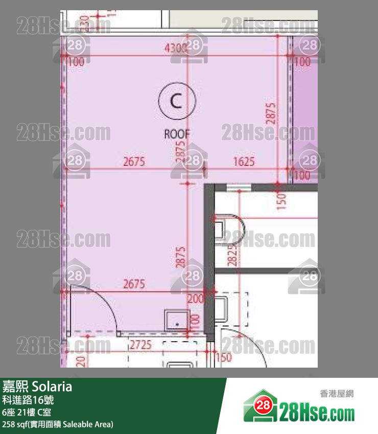 嘉熙 6座 21樓 C室 平面圖