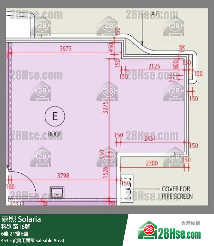 嘉熙 6座 21樓 E室 平面圖