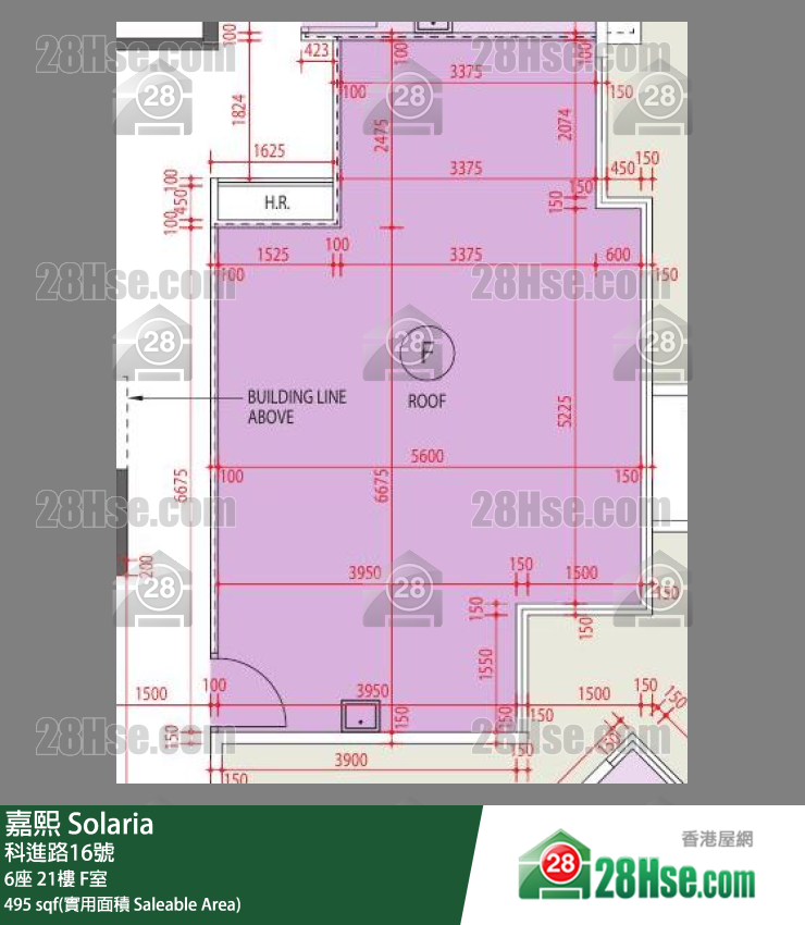 嘉熙 6座 21樓 F室 平面圖