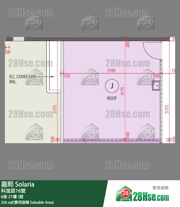 嘉熙 6座 21樓 J室 平面圖