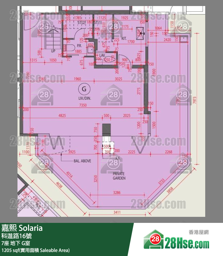 嘉熙 7座地下 G室 平面圖