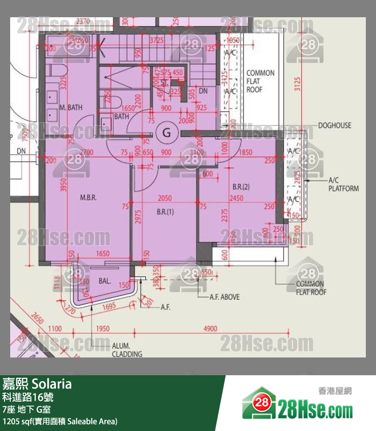 嘉熙 7座地下 G室 平面圖