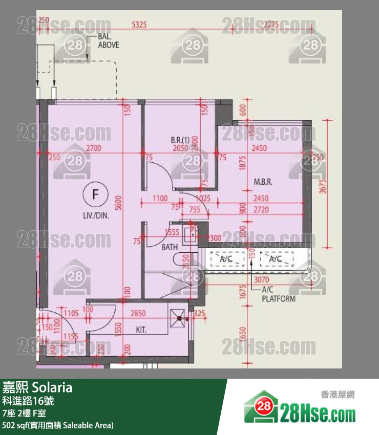 嘉熙 7座 2樓 F室 平面圖
