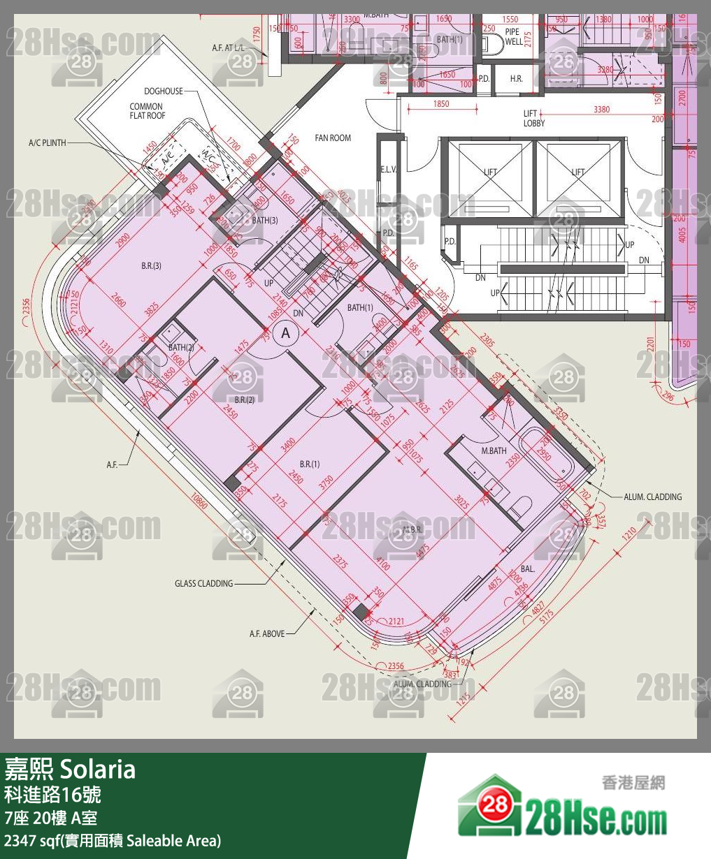 嘉熙 7座 20楼 A室 平面图