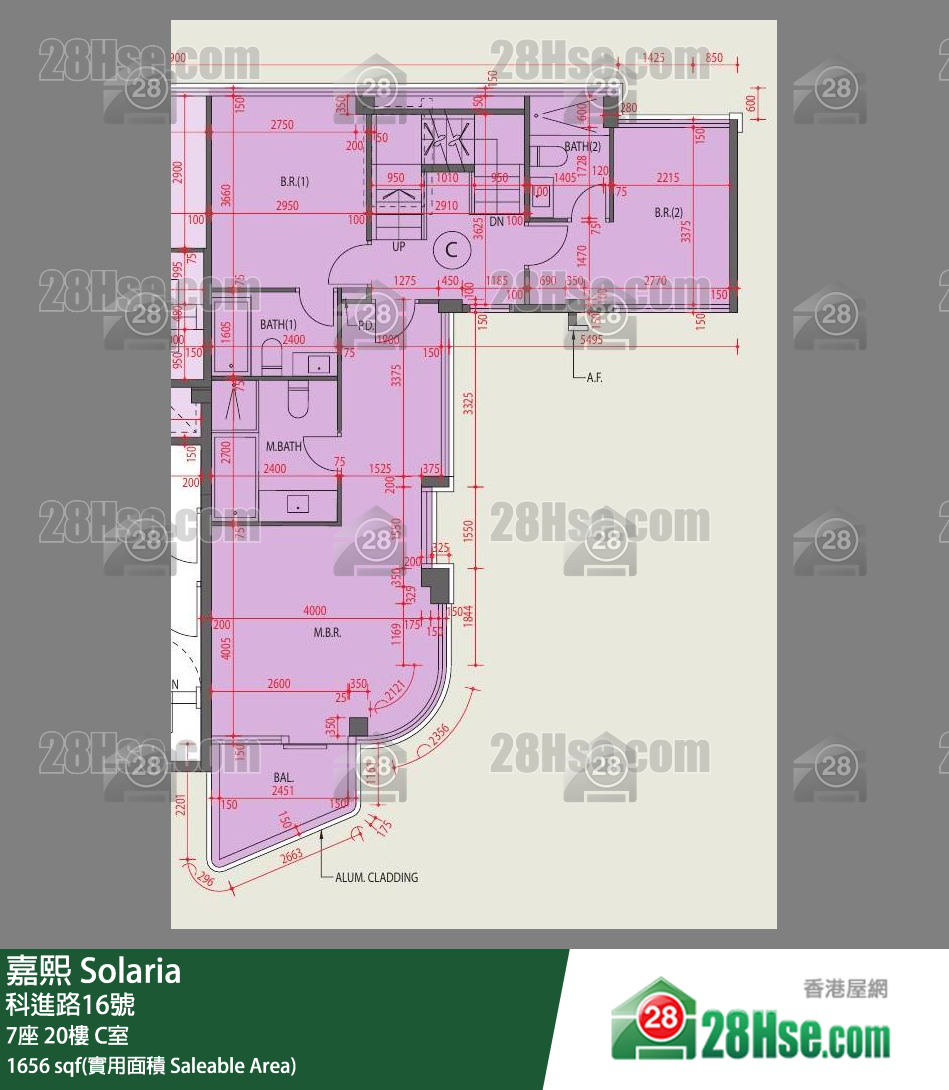 嘉熙 7座20楼 C室 平面图